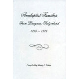 Anabaptist Families from Langnau, Switzerland, 1749-1875 - Monty C. Peden