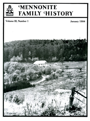 Mennonite Family History January 1984 - Masthof Press