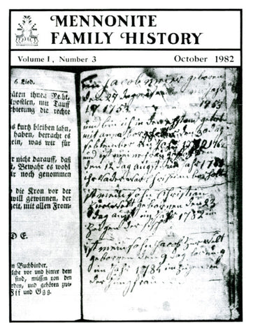 Mennonite Family History October 1982 - Masthof Press