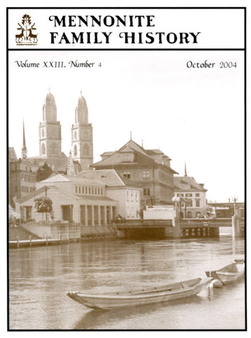 Mennonite Family History October 2004 - Masthof Press