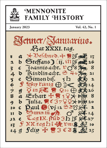 Mennonite Family History January 2023