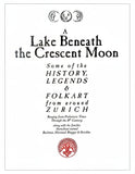 Book cover of 'A Lake Beneath the Crescent Moon' with text and logos on a white background