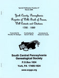 York Co., PA, Register of Wills Book of Issues, Caveats & Citations, 1782-1839