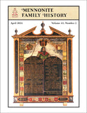 Mennonite Family History April 2024