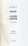 The Descendants of Hans Lauer/Lower - Jack Akerboom