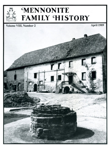 Mennonite Family History April 1989 - Masthof Press