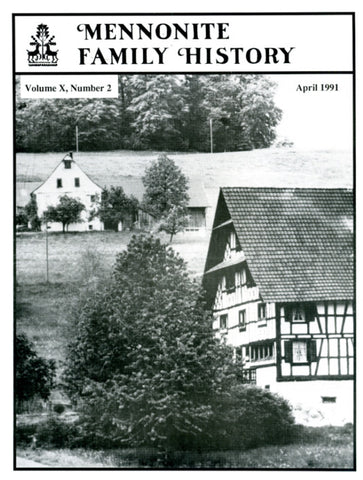Mennonite Family History April 1991 - Masthof Press