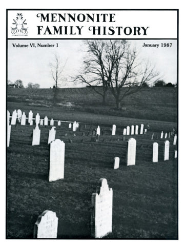 Mennonite Family History January 1987 - Masthof Press