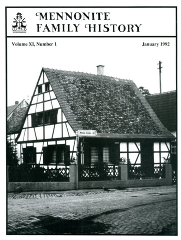 Mennonite Family History January 1992 - Masthof Press