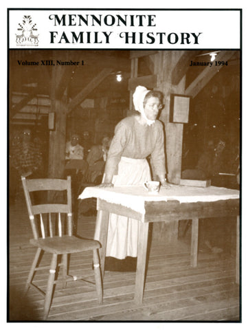 Mennonite Family History January 1994 - Masthof Press