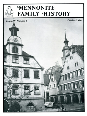 Mennonite Family History October 1986 - Masthof Press