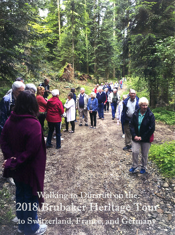 Walking to Dursruti on the 2018 Brubaker Heritage Tour to Switzerland, France, and Germany
