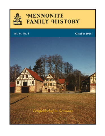 Mennonite Family History October 2015 - Masthof Press - 1