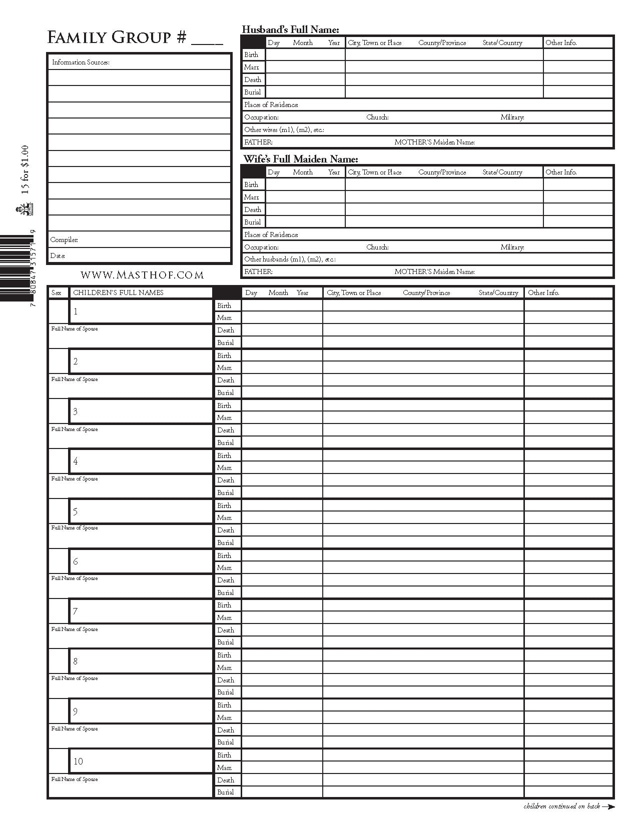 What Is A Family Group Sheet - Printable Forms Free Online